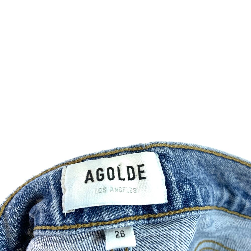 AGOLDE Wilder Mid Rise Straight Leg Stretch Denim Jean Cascadia Size 26 - Picture 6 of 7